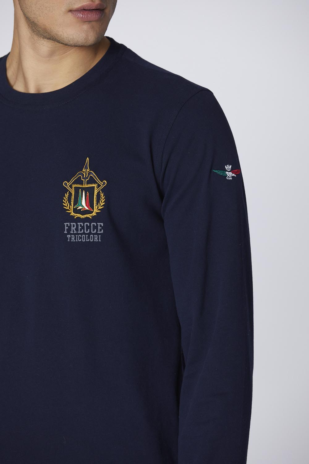 242TS2316J564 T-shirt ricamata con aquila tricolore