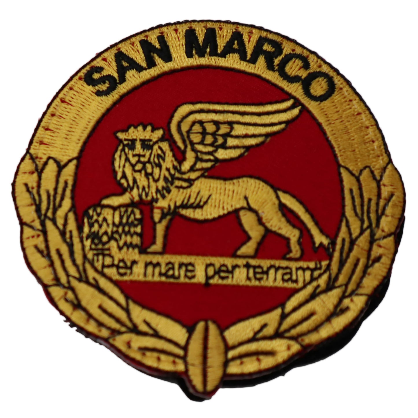 PATCH DISTINTIVO RICAMATO CON VELCRO B.M. SAN MARCO AV M.M