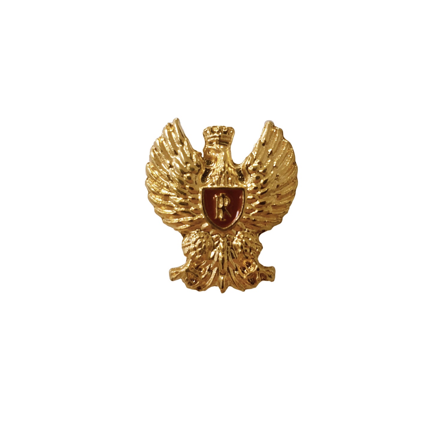 DISTINTIVO DA GIACCA IN METALLO DORATO E COLORATO CON AQUILA FREGIO POLIZIA DI STATO