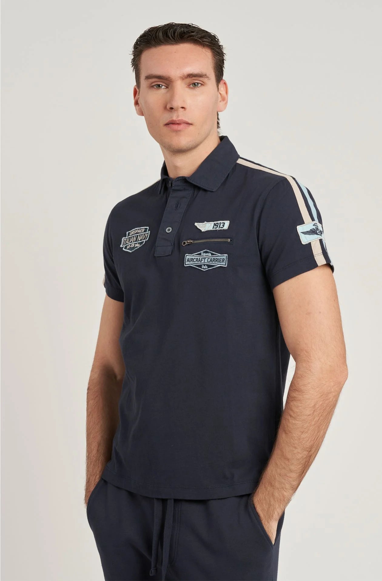 Polo da uomo Grupaer in jersey