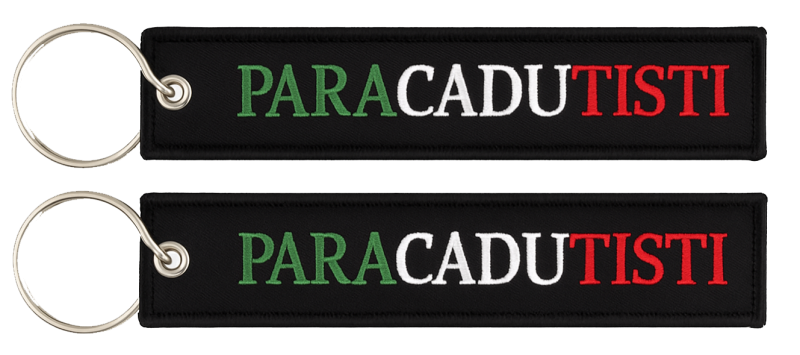 Portachiavi tessuto Paracadutisti Tricolore