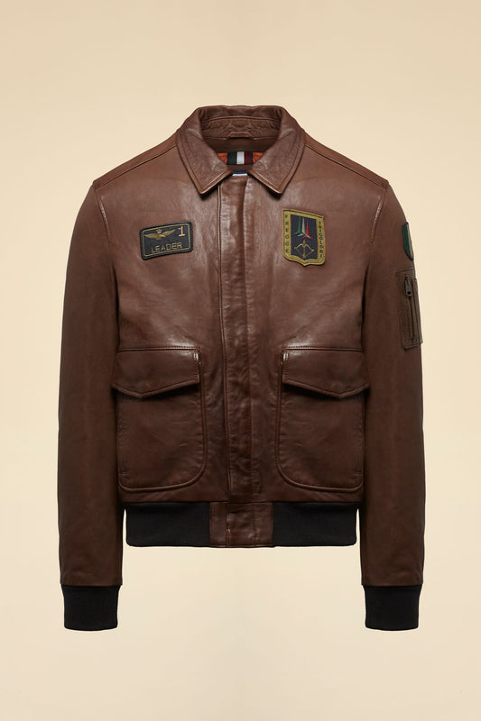262PN0895U100839 Giacca in pelle Frecce Tricolori Made in Italy