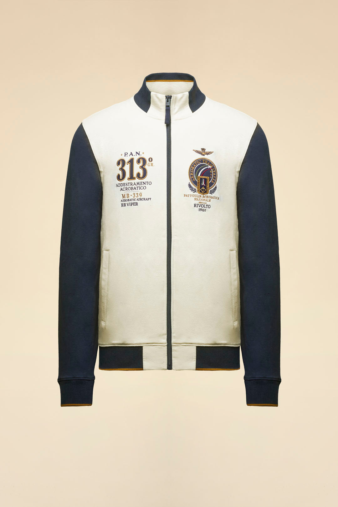 FE2062UF00662  Felpa full-zip ricamata Frecce Tricolori