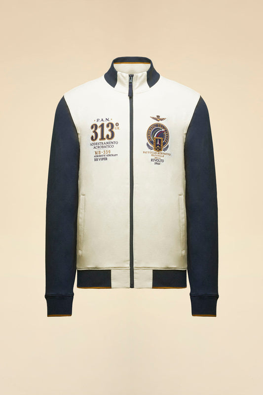 FE2062UF00662  Felpa full-zip ricamata Frecce Tricolori