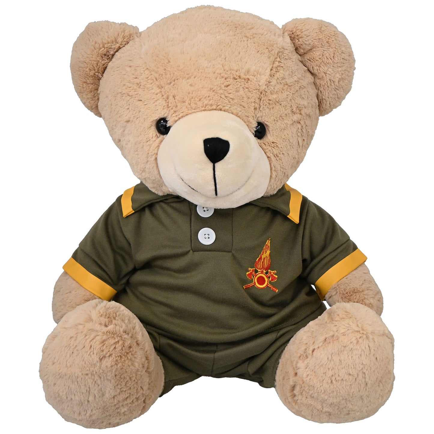 Orso peluche Vigili del Fuoco H 50 CM con fiamma e scritta
