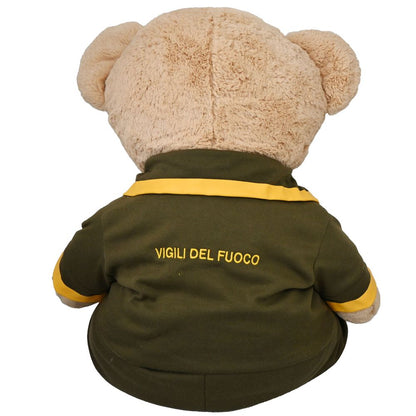 Orso peluche Vigili del Fuoco H 50 CM con fiamma e scritta
