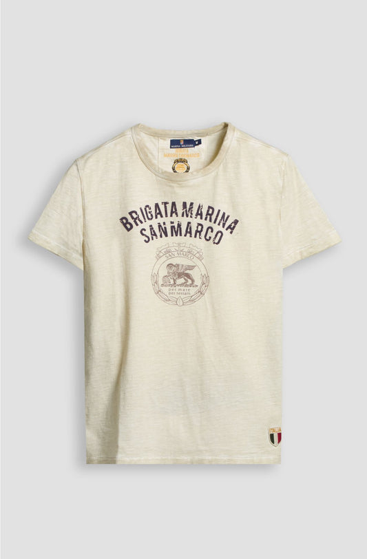 AYT0116 T-shirt da uomo Brigata Marina San Marco in cotone