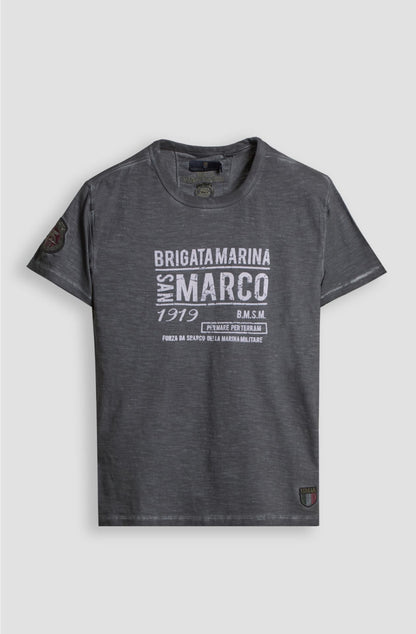 AYT0117 T-shirt da uomo Brigata Marina San Marco in cotone