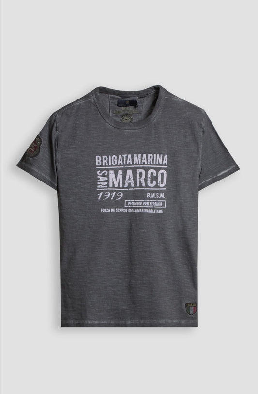 AYT0117 T-shirt da uomo Brigata Marina San Marco in cotone