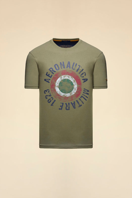 261TS2538UJ00727 T-shirt in cotone con coccarda tricolore