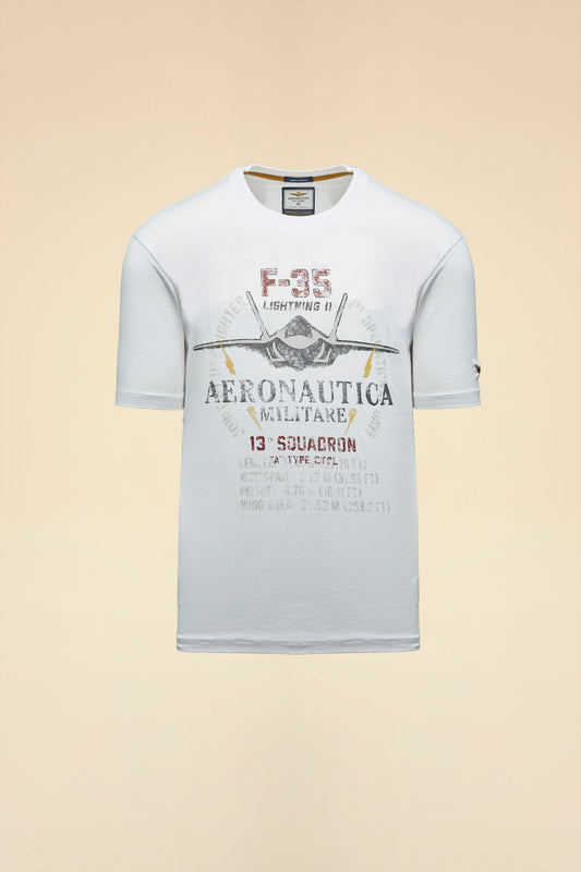 261TS2536UJ00641  T-shirt in cotone con stampa F-35