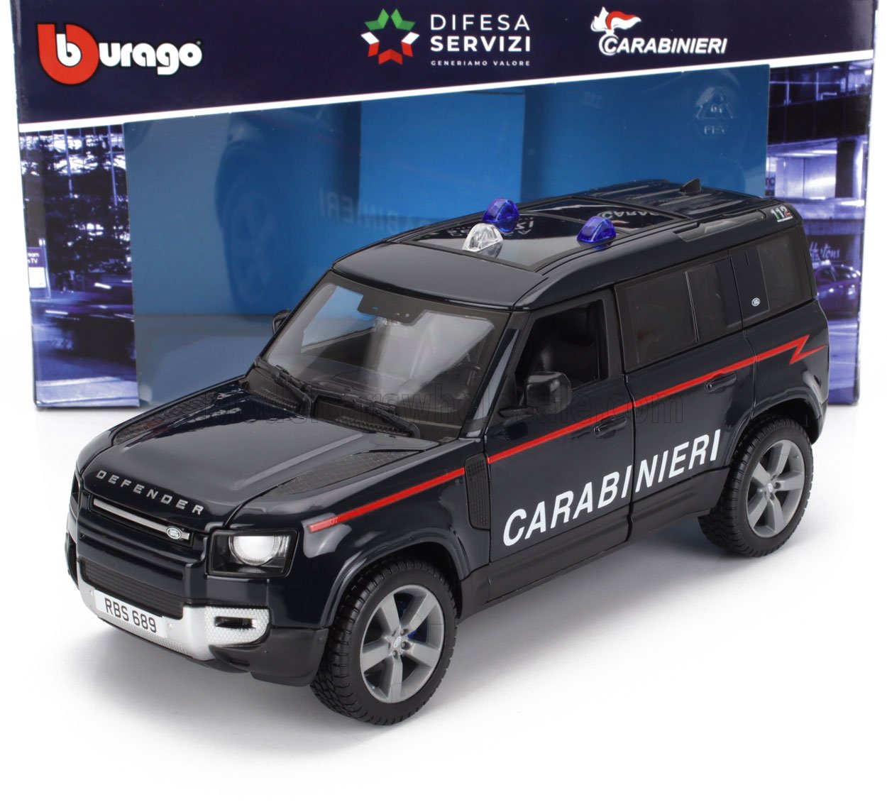 BURAGO - 1/25 - LAND ROVER - NEW DEFENDER 110 CARABINIERI 2022 - BLUE