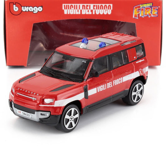 BURAGO - 1/43 - LAND ROVER - NEW DEFENDER 110 VIGILI DEL FUOCO 2022