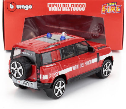 BURAGO - 1/43 - LAND ROVER - NEW DEFENDER 110 VIGILI DEL FUOCO 2022