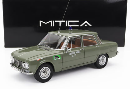 1/18 - ALFA ROMEO - GIULIA 1.6 Ti POLIZIA MILANO 1963 - SQUADRA MOBILE TEL. 777 - VERDE LUCIDO - GREEN