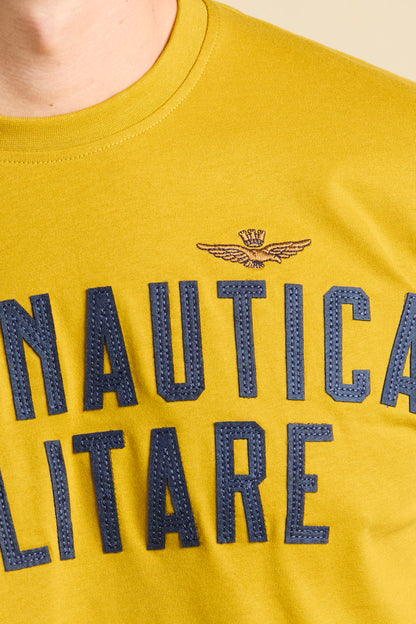 252TS2478UJ00641  T-shirt manica corta con logo in feltro