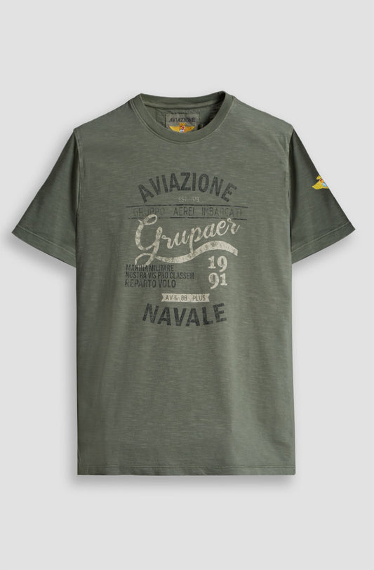 T-Shirt Verde OD Militare Maglietta Esercito Italiano Aeronautica Marina MIL-TEC - Foto 2