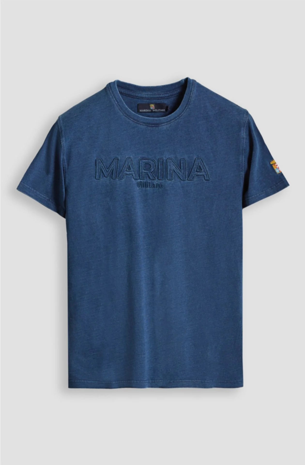 T-shirt da uomo in cotone indaco