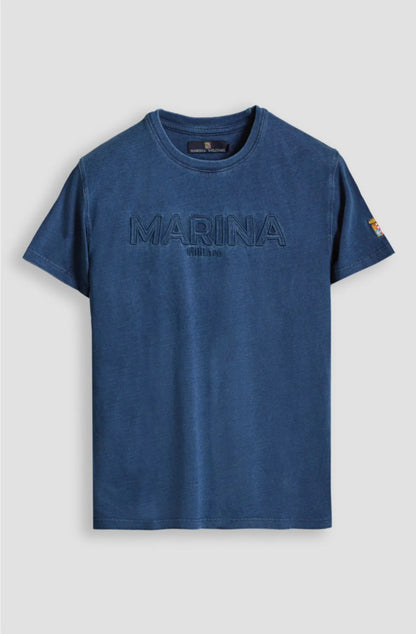 T-shirt da uomo in cotone indaco