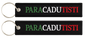 Portachiavi tessuto Paracadutisti Tricolore